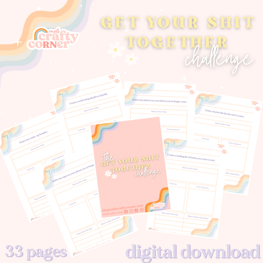 The 30 Day G.Y.S.T Journal Challenge digital download main product image by Mel's Crafty Corner