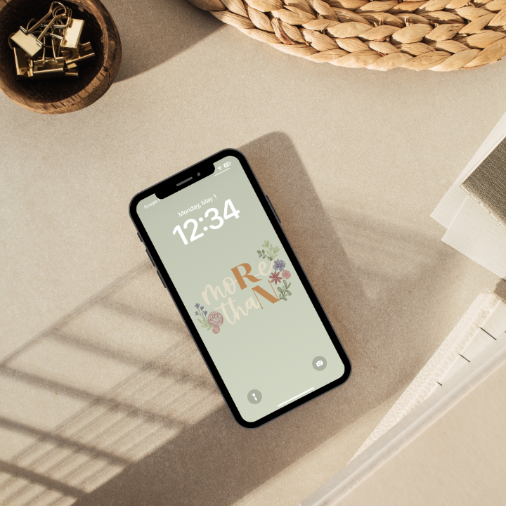 Alternative view of More Than digital phone wallpaper design