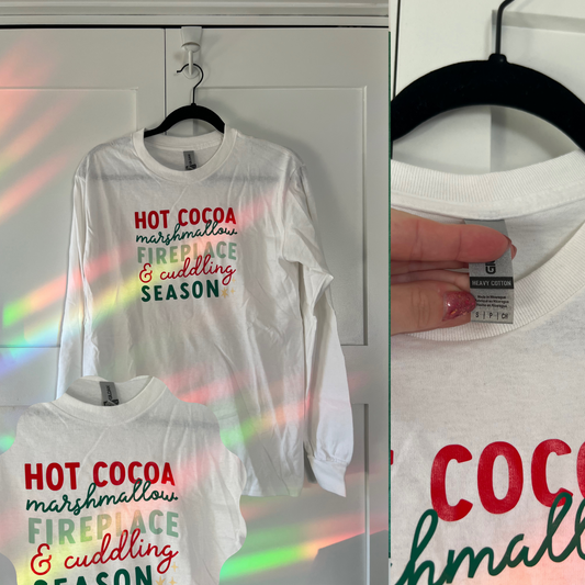 S | Hot Coco Long Sleeve | White