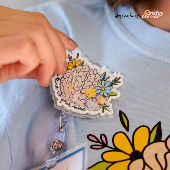 "Be Kind to Your Mind" Pre-Order Bundle | Badge Reel + Comfort Colors Tee + Stickers