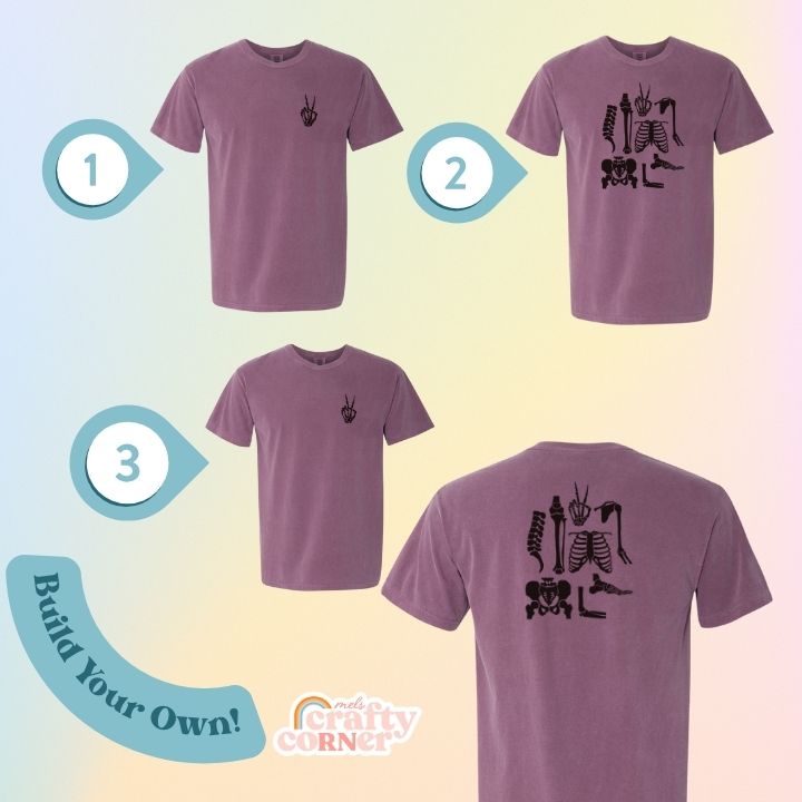 Berry Build Your Boneyard premium t-shirt mockup by Mel's Crafty Corner