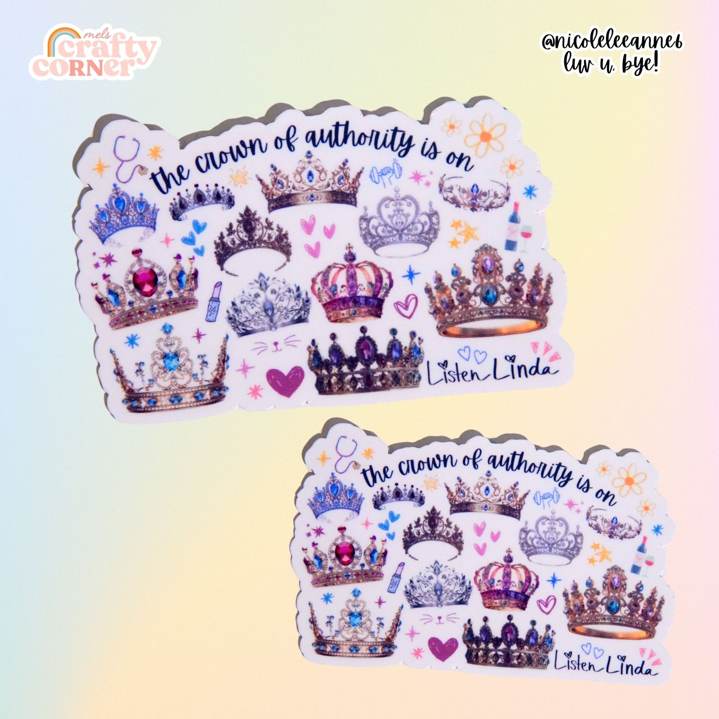 Crown of Authority stickers