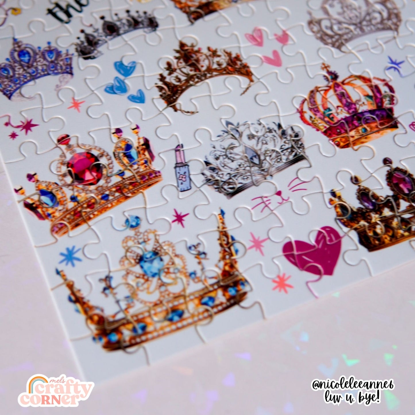 Close up image of the Crown of Authority jigsaw puzzle by Mel's Crafty Corner