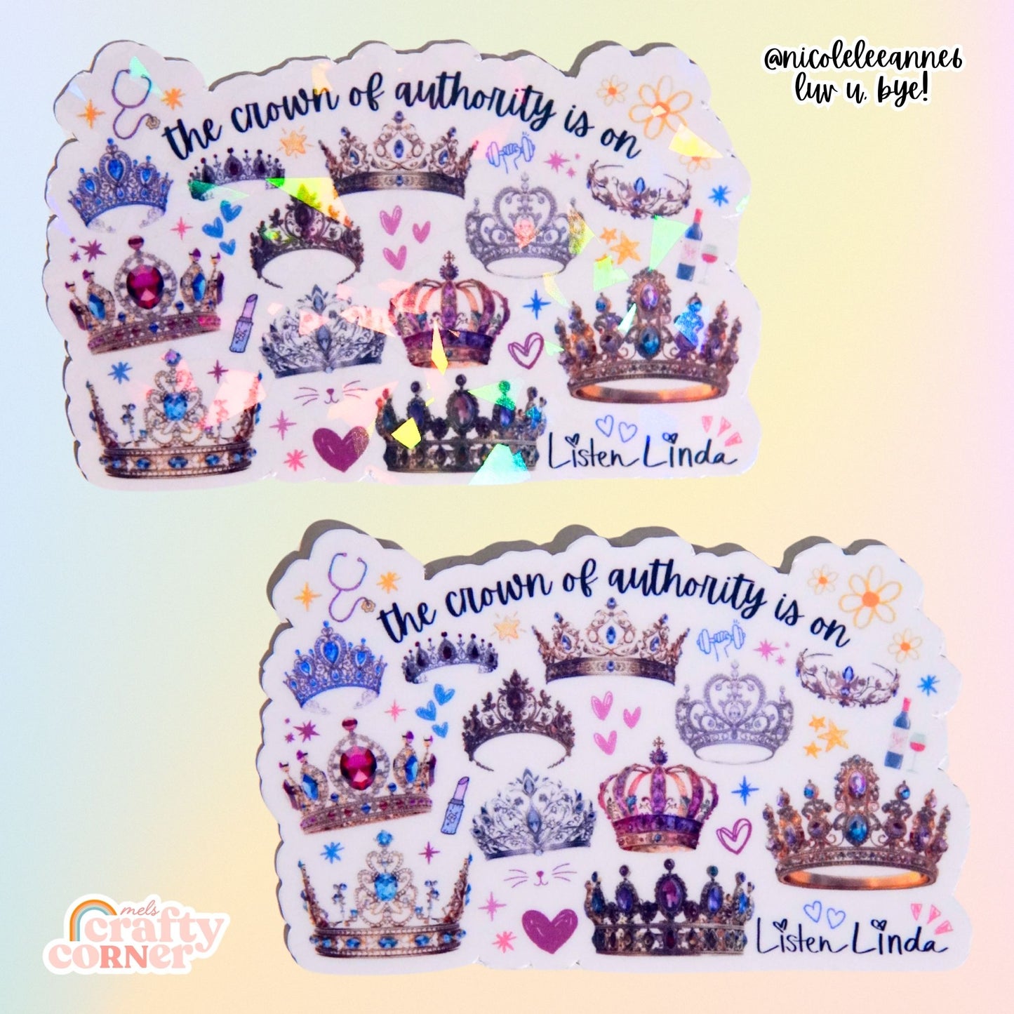 Crown of Authority stickers