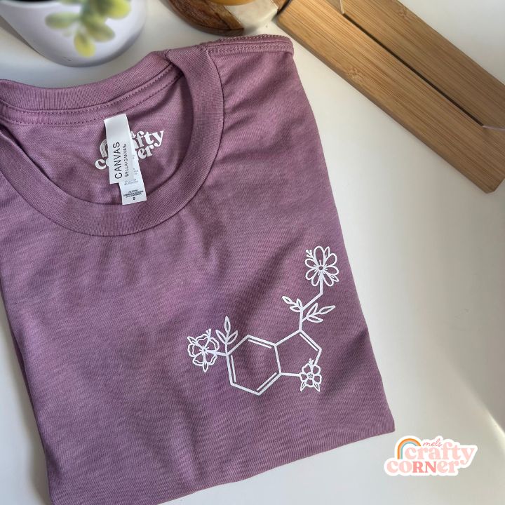 Floral Serotonin t-shirt folded flat