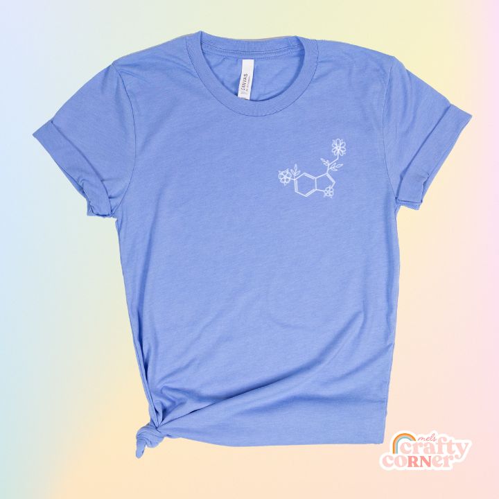 Heather Carolina blue Floral Serotonin soft t-shirt product mockup
