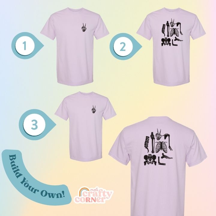 Orchid Build Your Boneyard premium t-shirt mockup by Mel's Crafty Corner