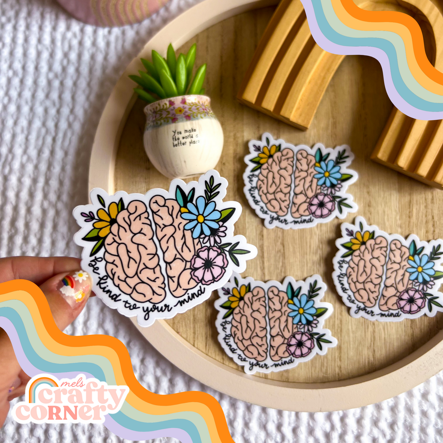 Be Kind to Your Mind Sticker | Matte Full Color