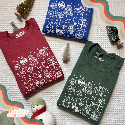 S | Holiday Favorite Things Crewneck | All Colors