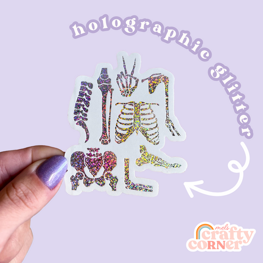Boneyard Sticker | Holographic Glitter