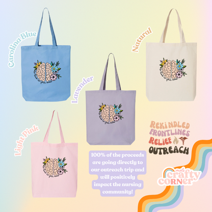 Be Kind To Your Mind Tote Bag | Relief Outreach Fundraiser