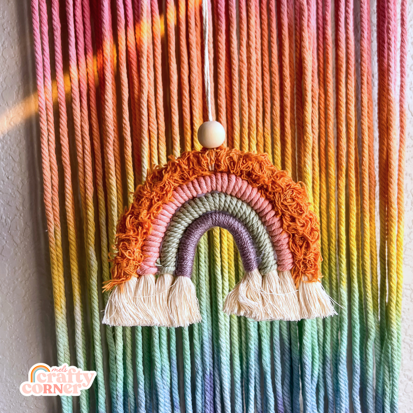Macramé Rainbow Art Charm | Wall Hanging