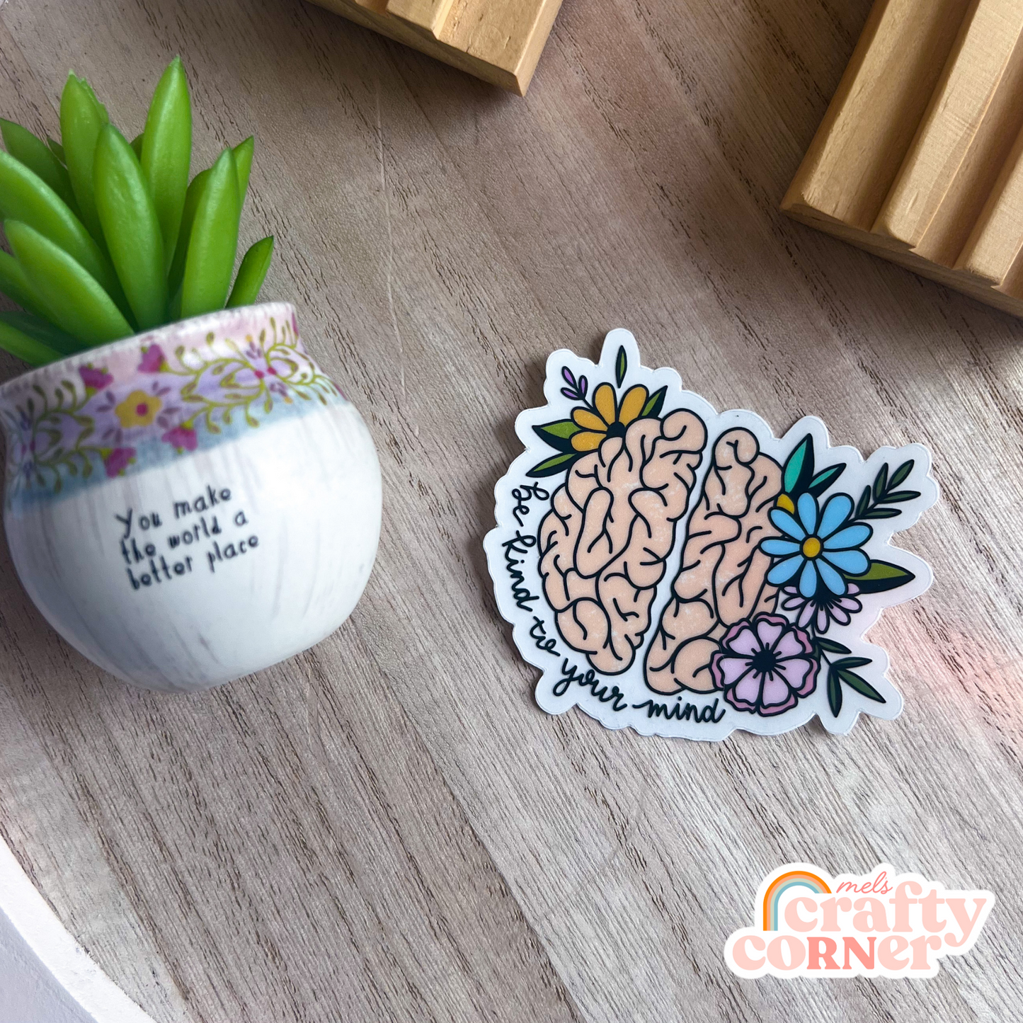 Be Kind to Your Mind Sticker | Clear Full Color