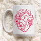 Floral Heart Mug | 15 oz Ceramic