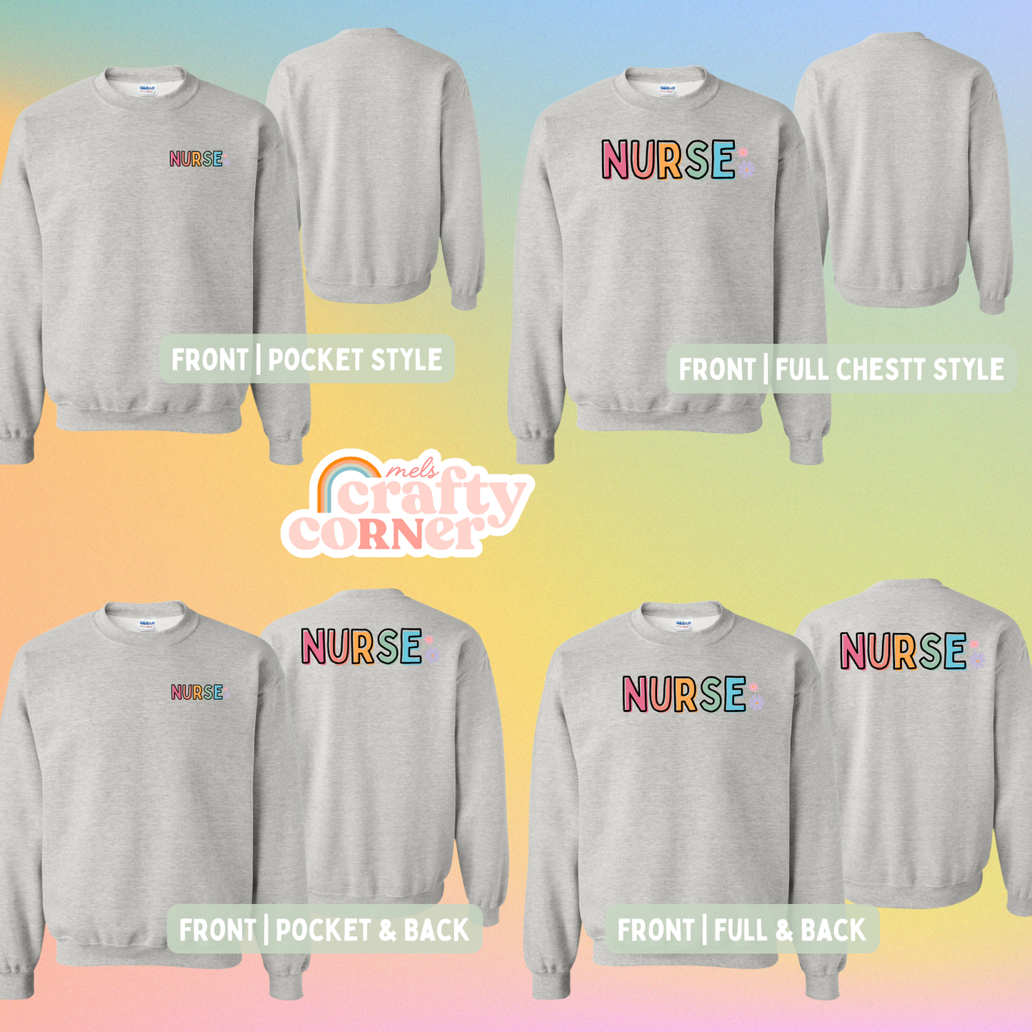 Colorful Nurse Crewneck | Limited Edition PRE-ORDER