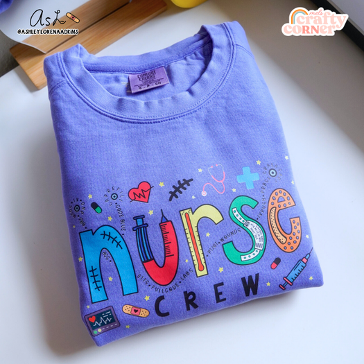 Nurse Crew Merch | Flo Blue Crewneck