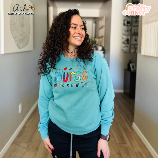 Nurse Crew Merch | Seafoam Crewneck