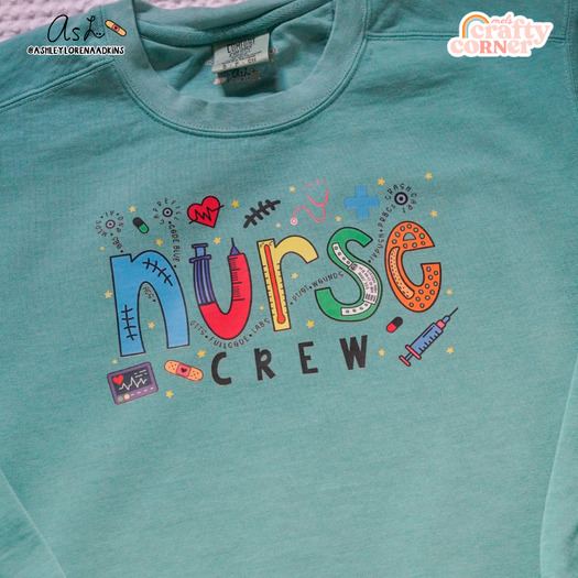 Nurse Crew Merch | Seafoam Crewneck