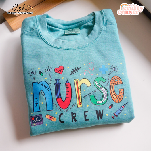 Nurse Crew Merch | Seafoam Crewneck