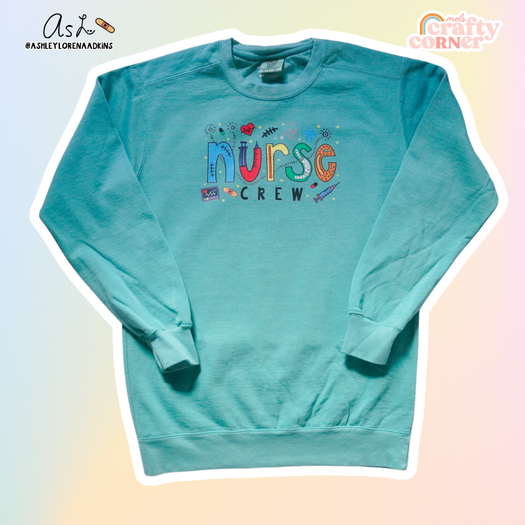 Nurse Crew Merch | Seafoam Crewneck