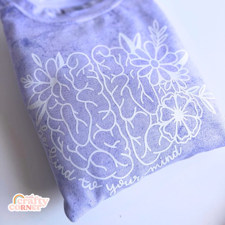 Amethyst Be Kind to Your Mind Crewneck folded