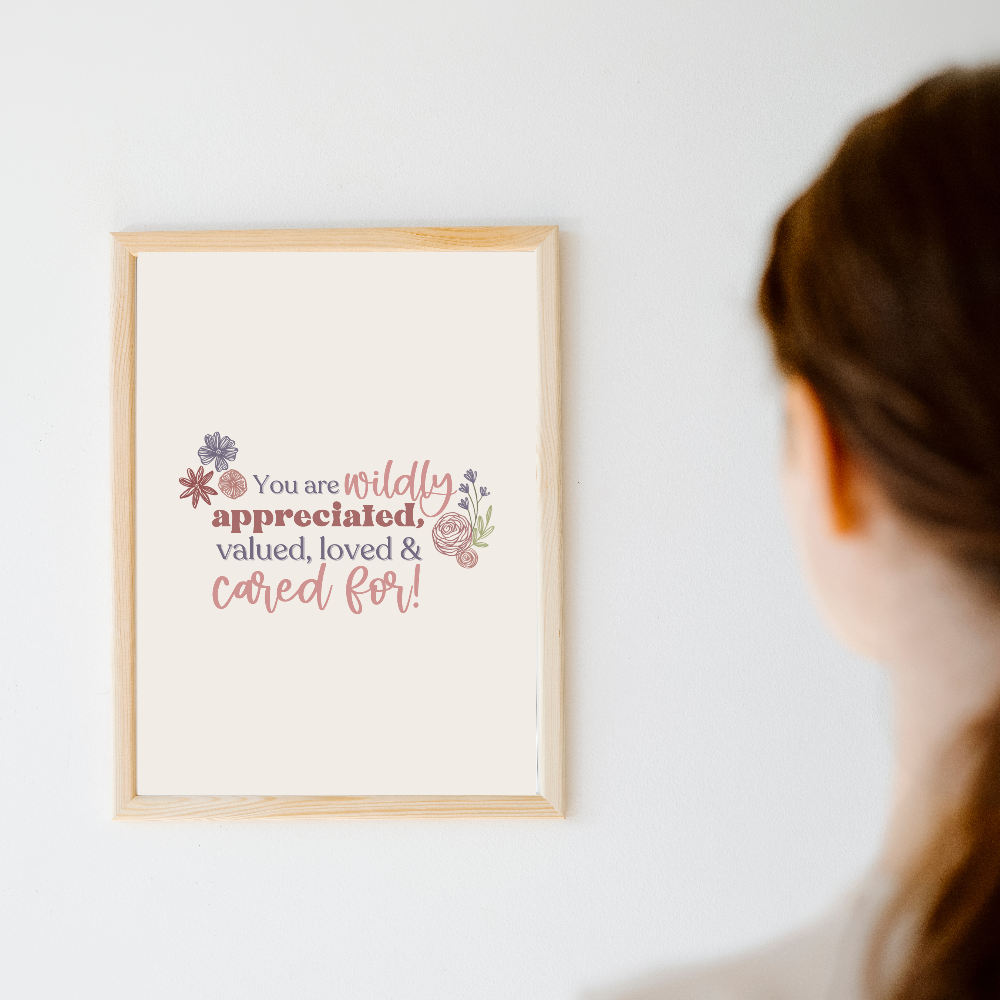 More Than Affirmation digital art print in stylish frame mockup