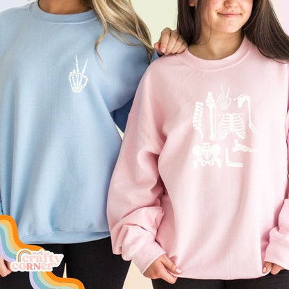 Build Your Boneyard design on classic crewneck sweatshirt, main product image by Mel's Crafty Corner