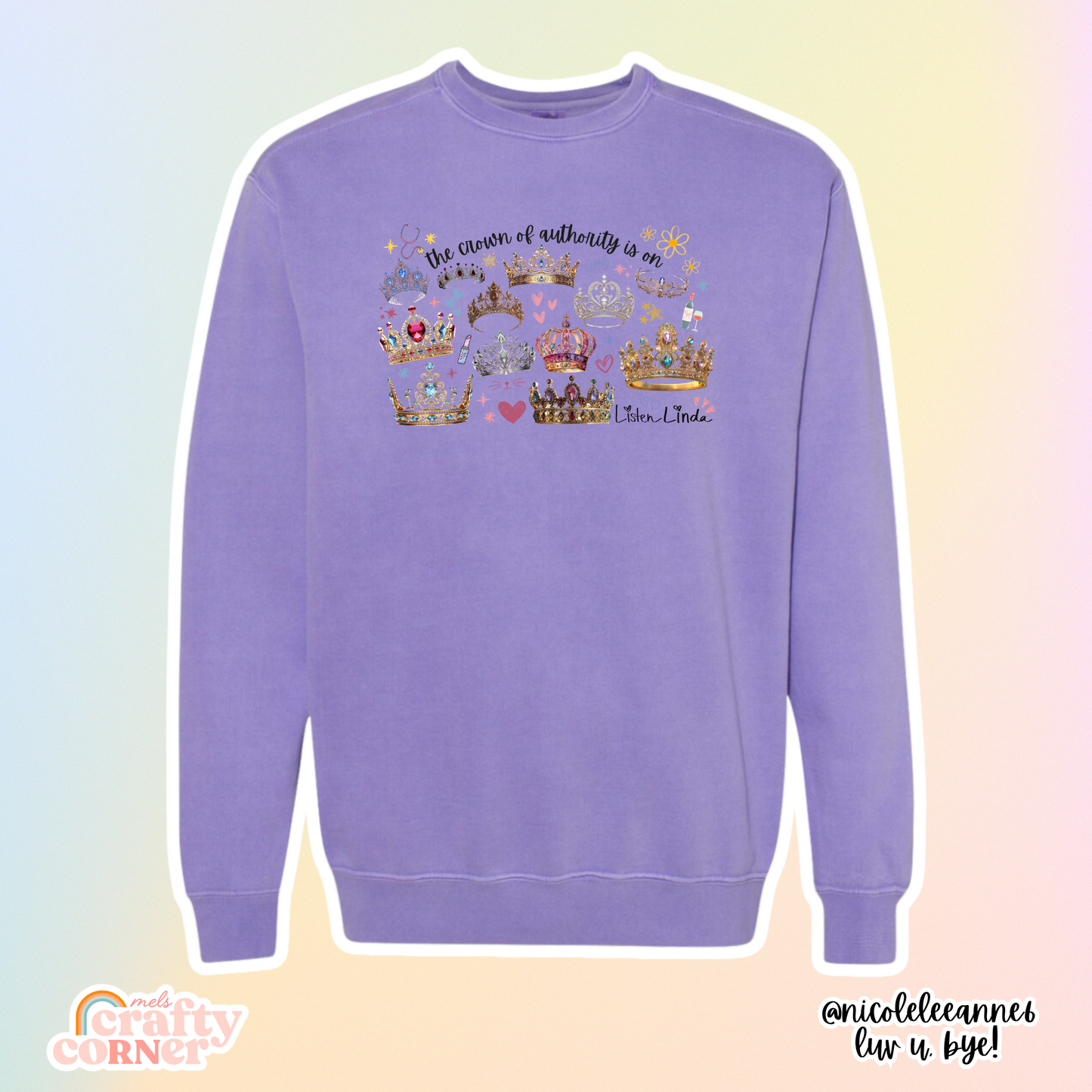 Crown Of Authority Merch | Violet Crewneck