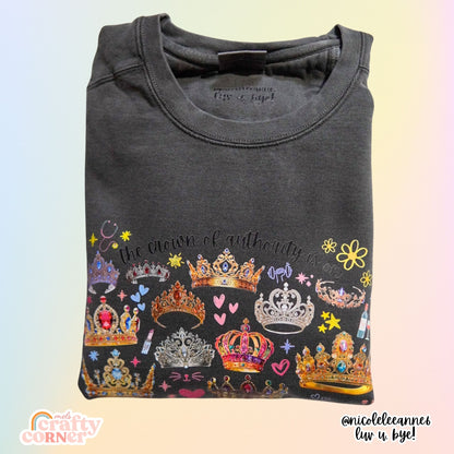 Folded Pepper Crown of Authority crewneck