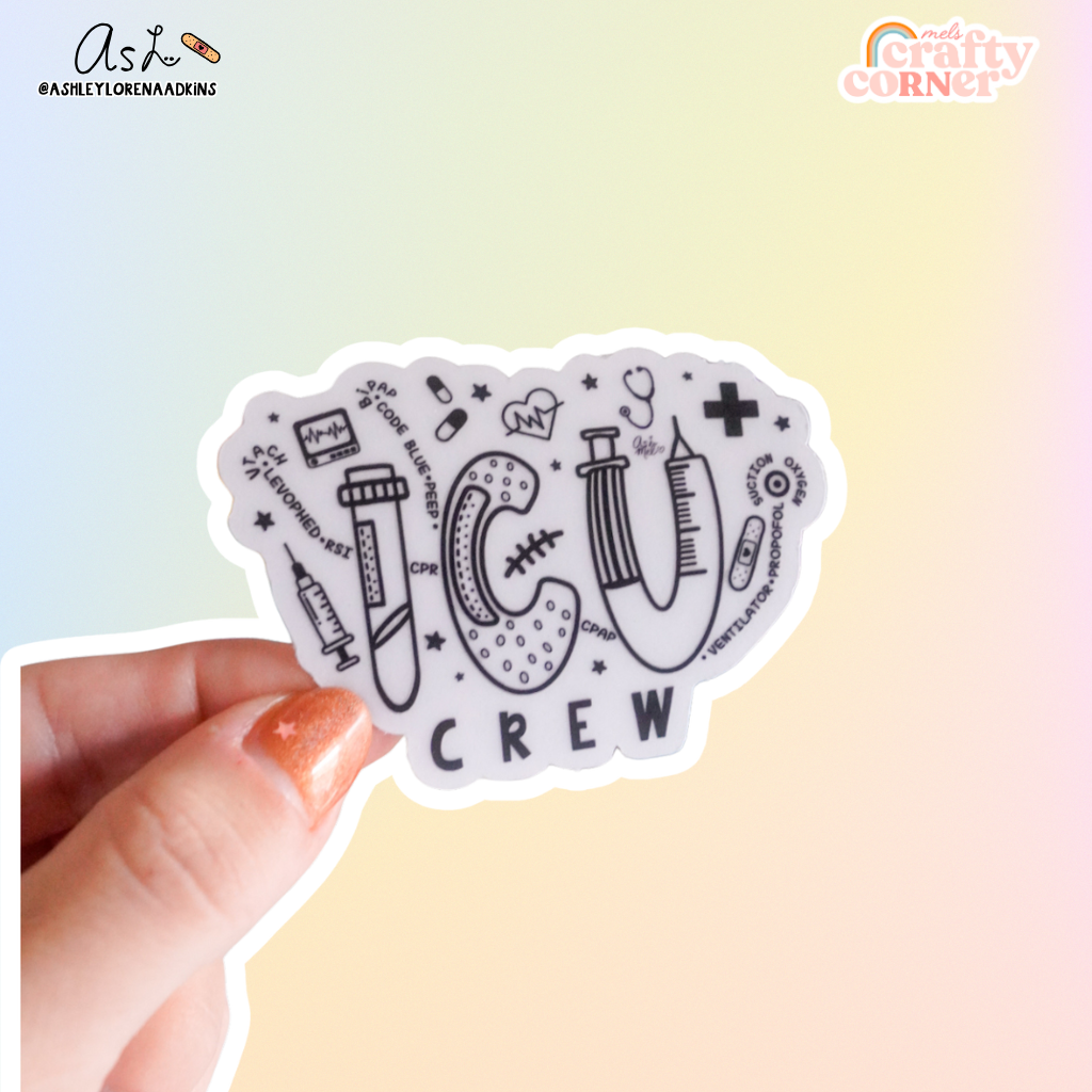 ICU Crew | Clear Sticker