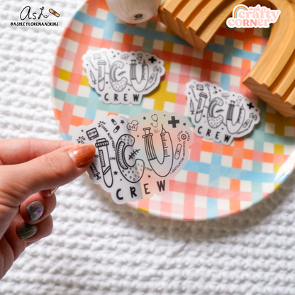 ICU Crew | Clear Sticker