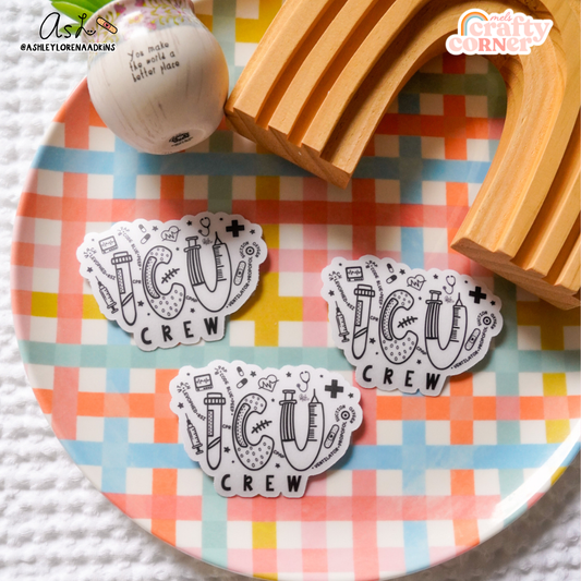 ICU Crew | Clear Sticker