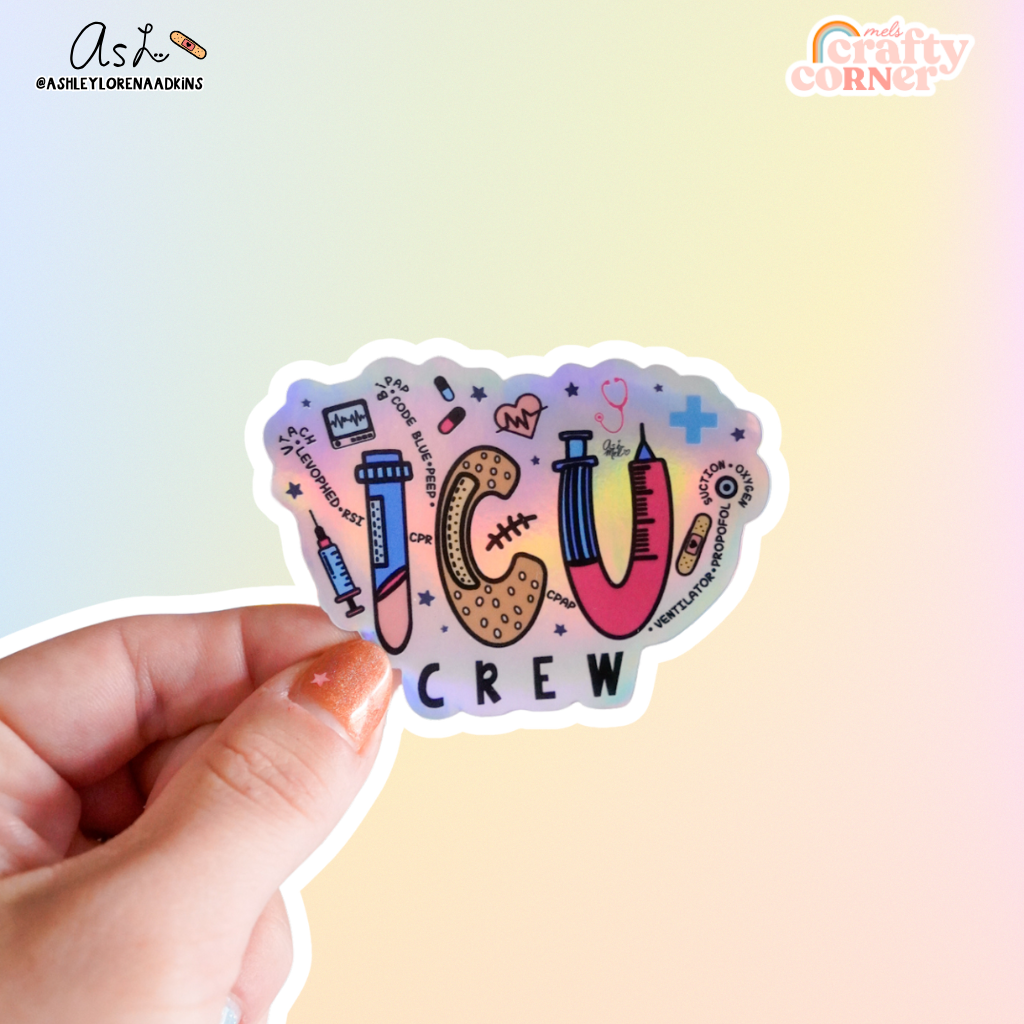 ICU Crew | Holographic Sticker
