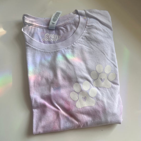 XL | Paw Print Tee | Tie Dyed | a