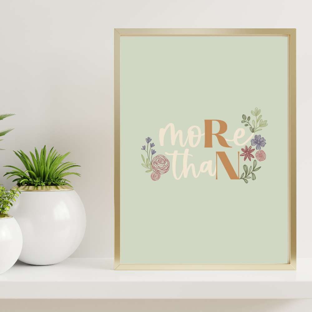 More Than digital download art print poster mockup