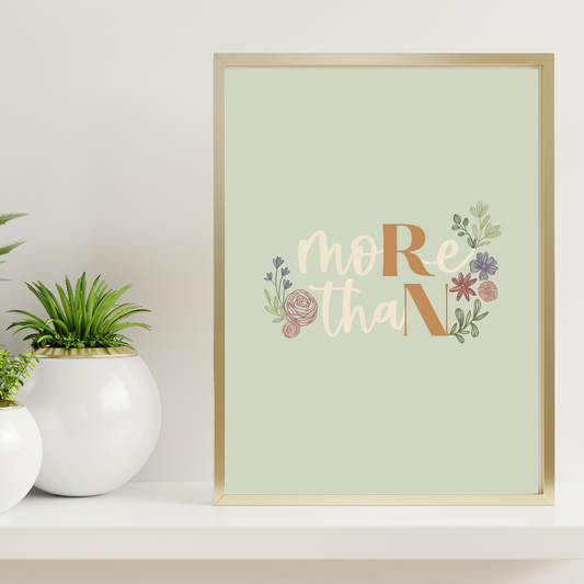 More Than digital download art print poster mockup