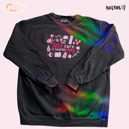 Self-Care is Healthcare Merch | Comfort Colors Crewneck~ FULL COLOR