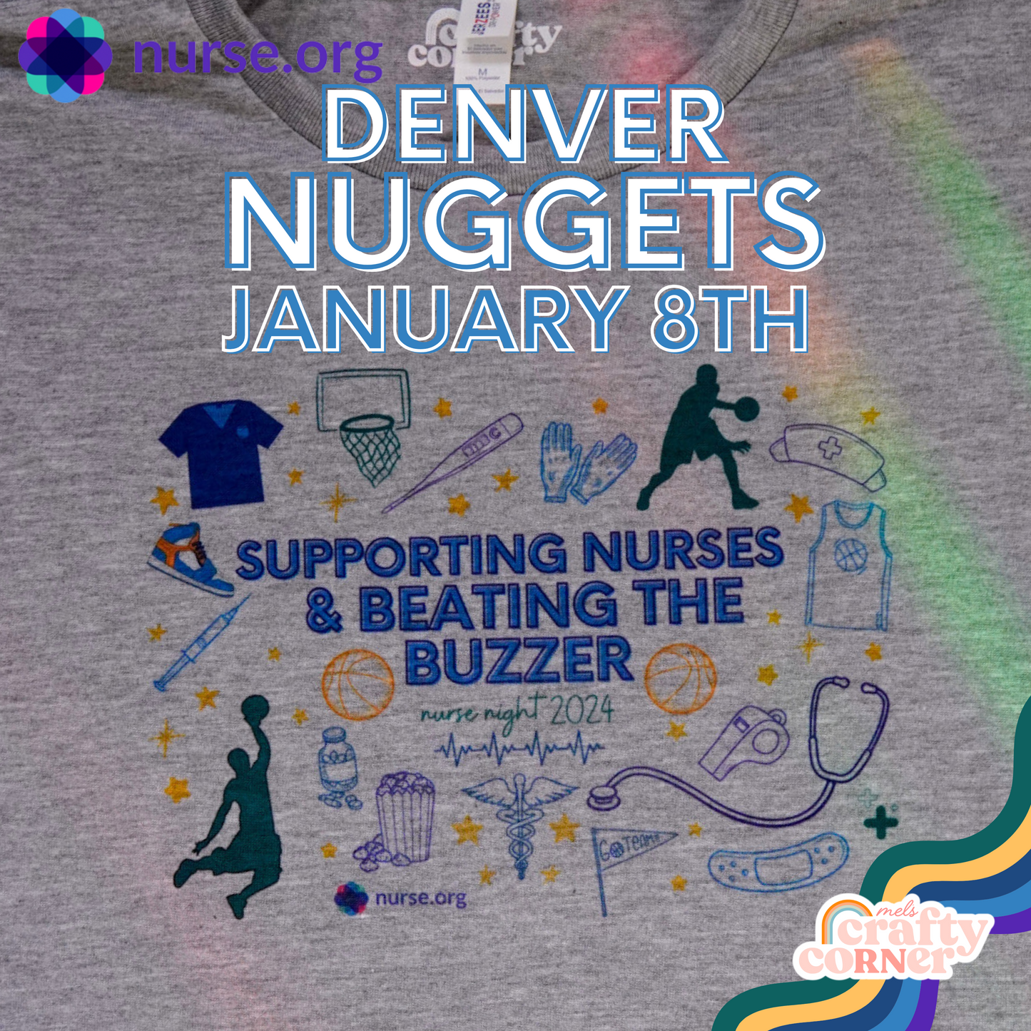 Denver Nuggets | Nurse.org NBA Nurse Appreciation Night T-Shirt