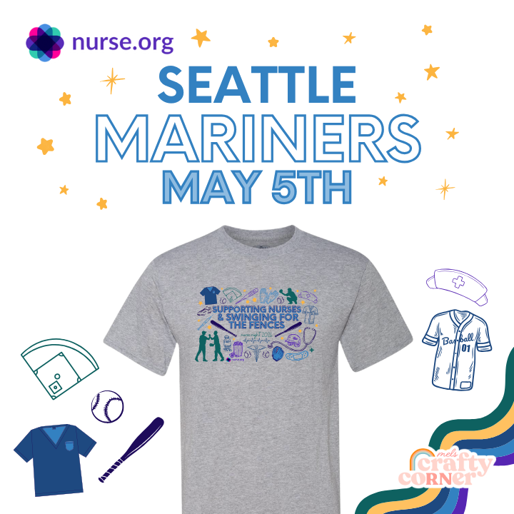 MLB Seattle Mariners | Nurse.org Appreciation T-Shirt – Mel's Crafty Corner